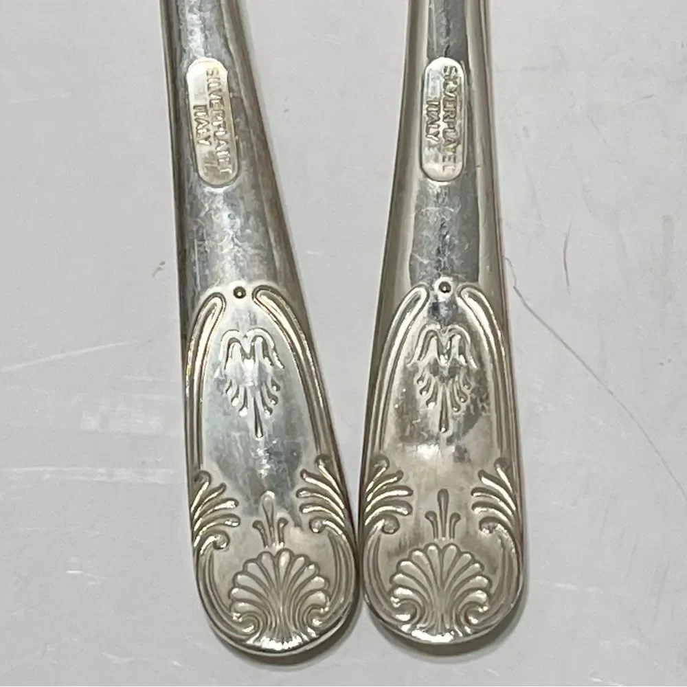 Vintage Silver Plate Salad Serving Utensils Set 9